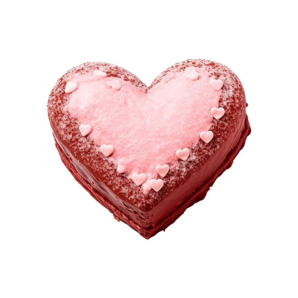 AI generated 3d  heart shape love chocolate isolated on transparent background png