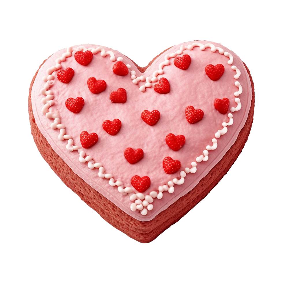 AI generated 3d  heart shape love chocolate isolated on transparent background png