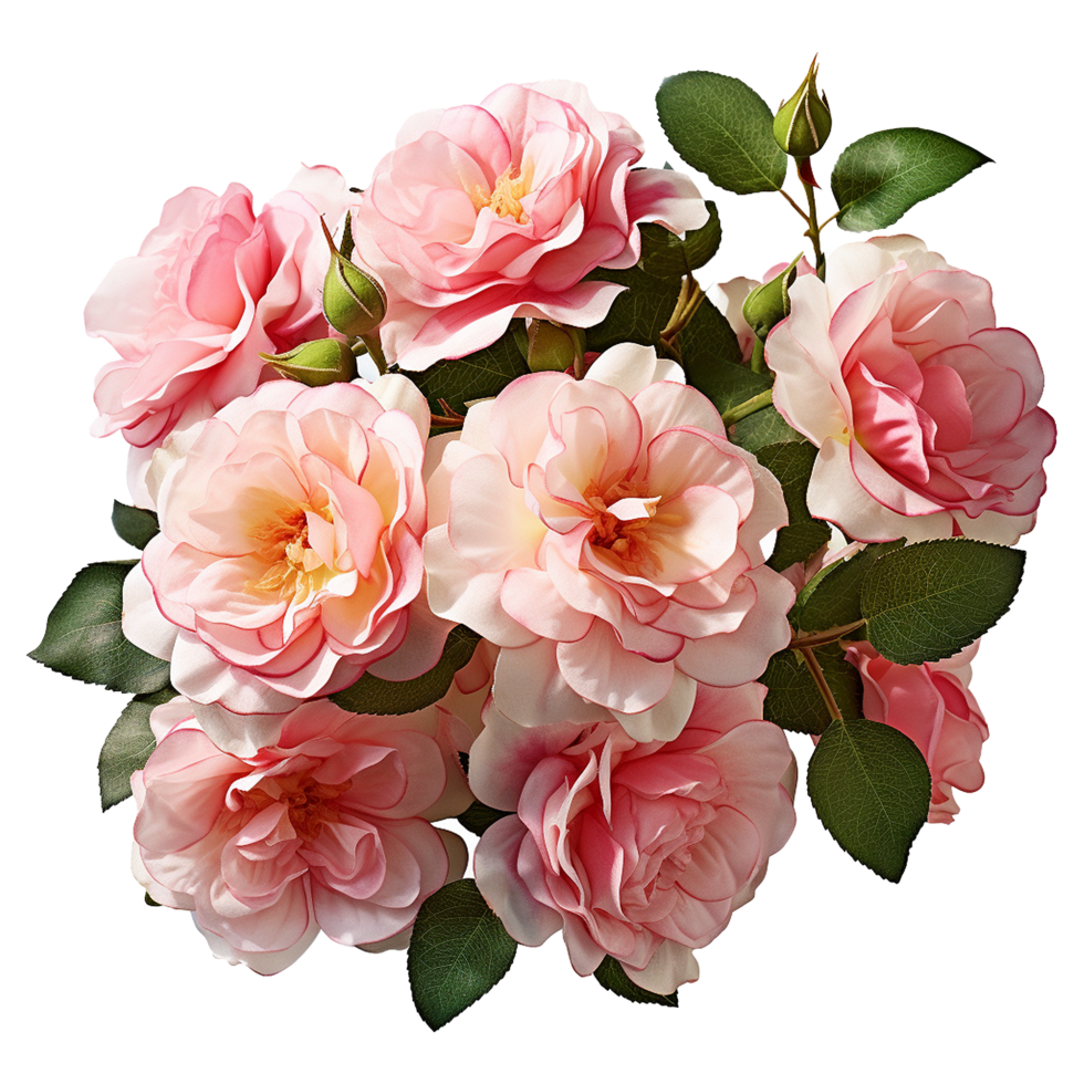 AI generated Rose flower 3d render isolated on transparent background png