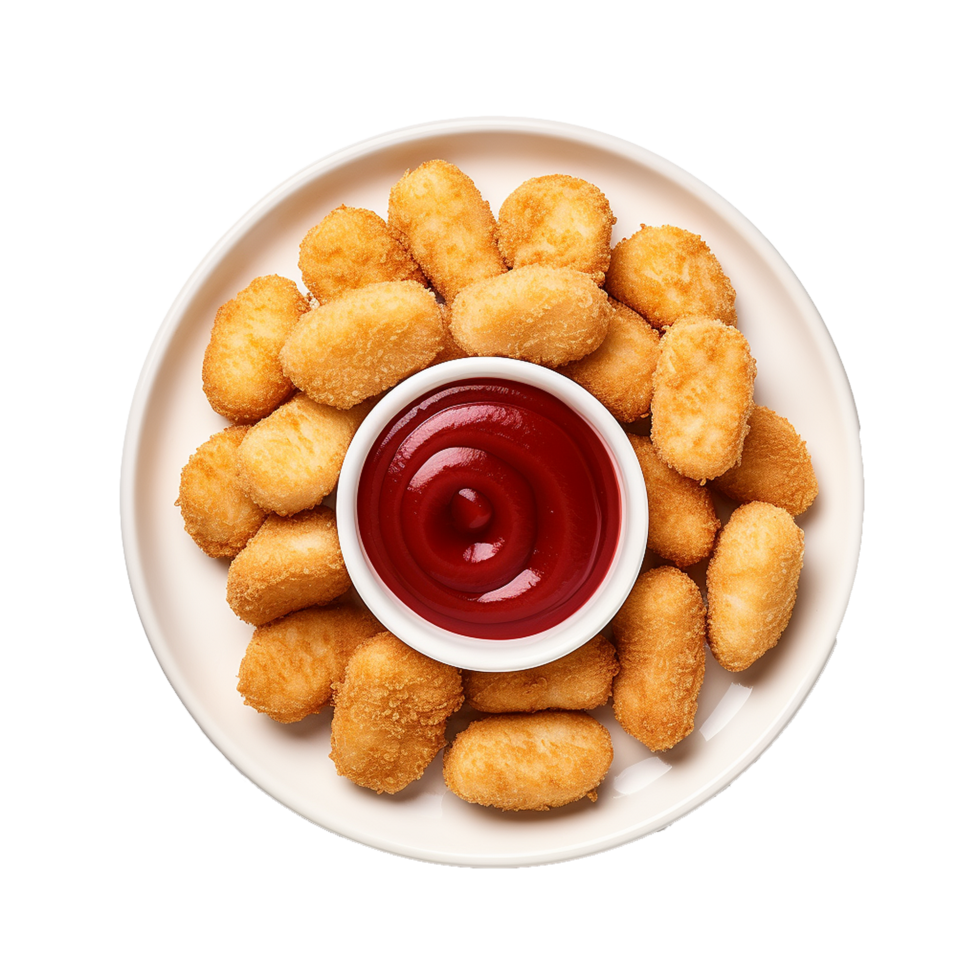 AI generated Tasty chicken nuggets png isolated on transparent ...