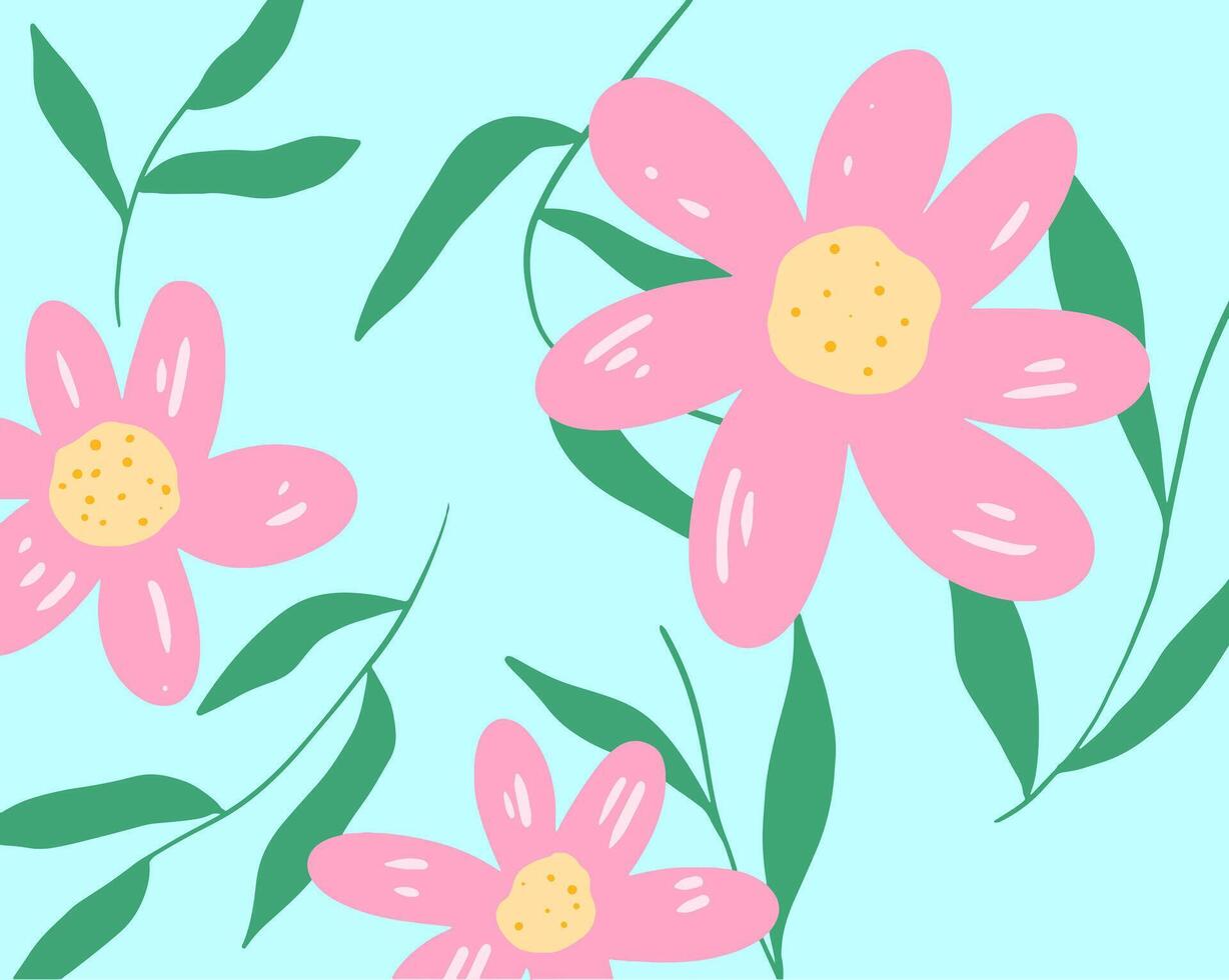 flowers and leaves background design for templates. vector