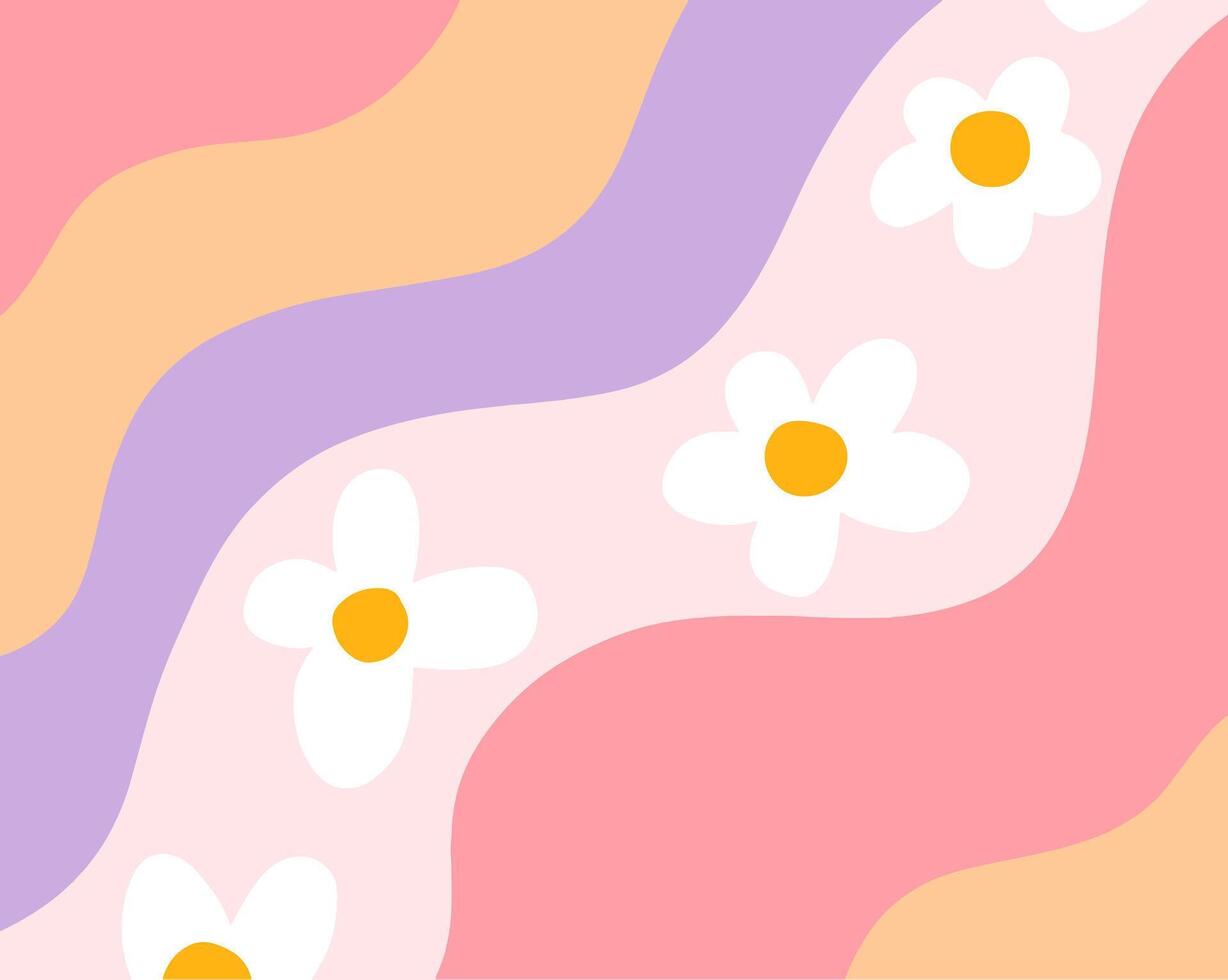 flowers and wave background design for templates. vector
