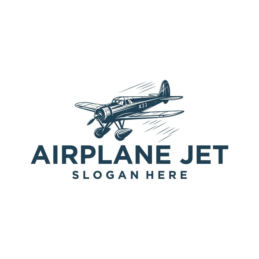 Airplane jet logo vector