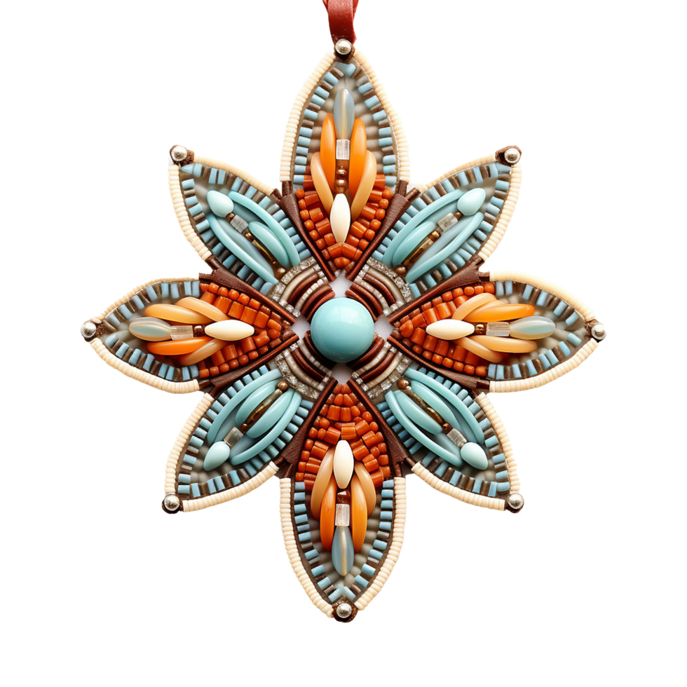 AI generated Beadwark craft isolated on transparent background png