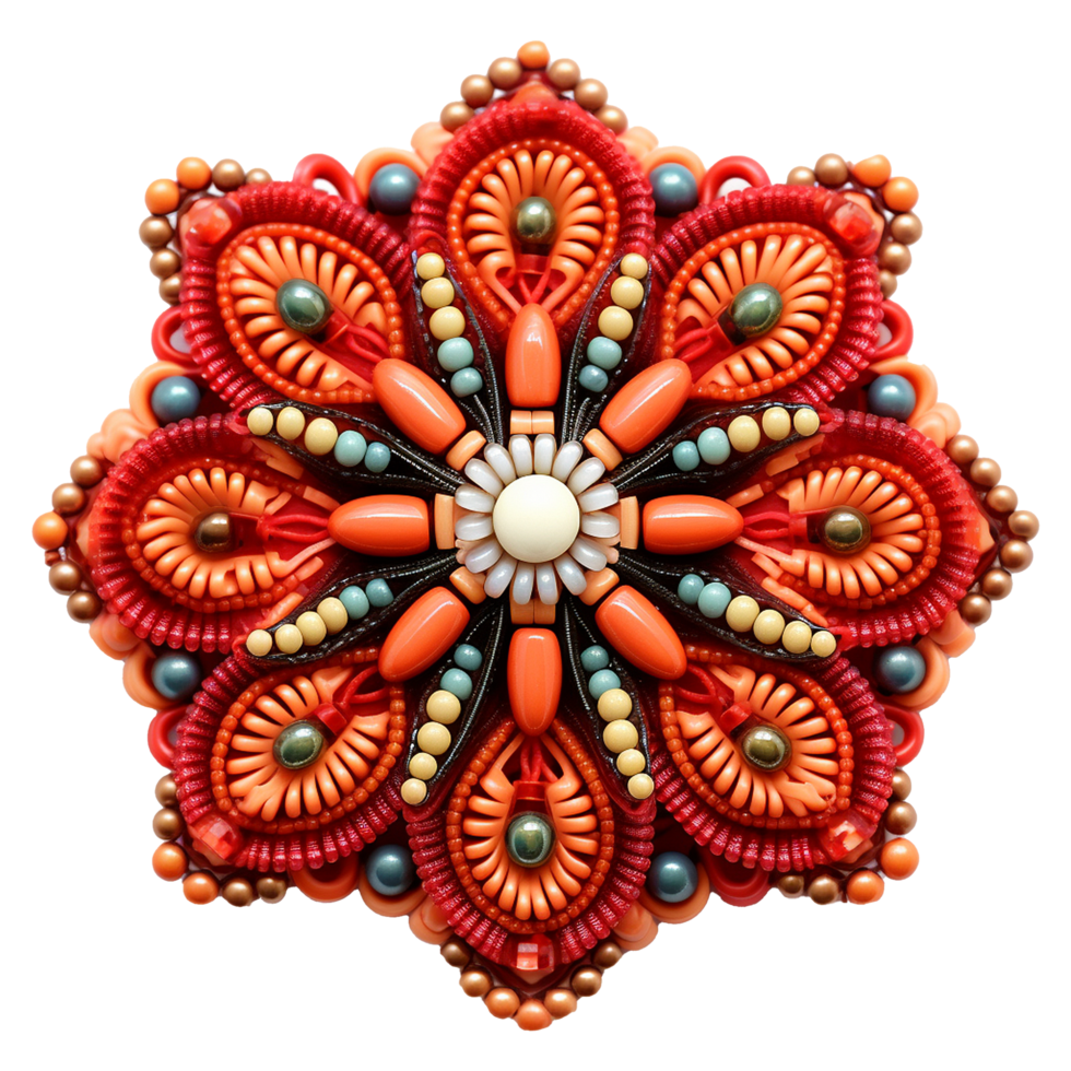 AI generated Beadwark craft isolated on transparent background png