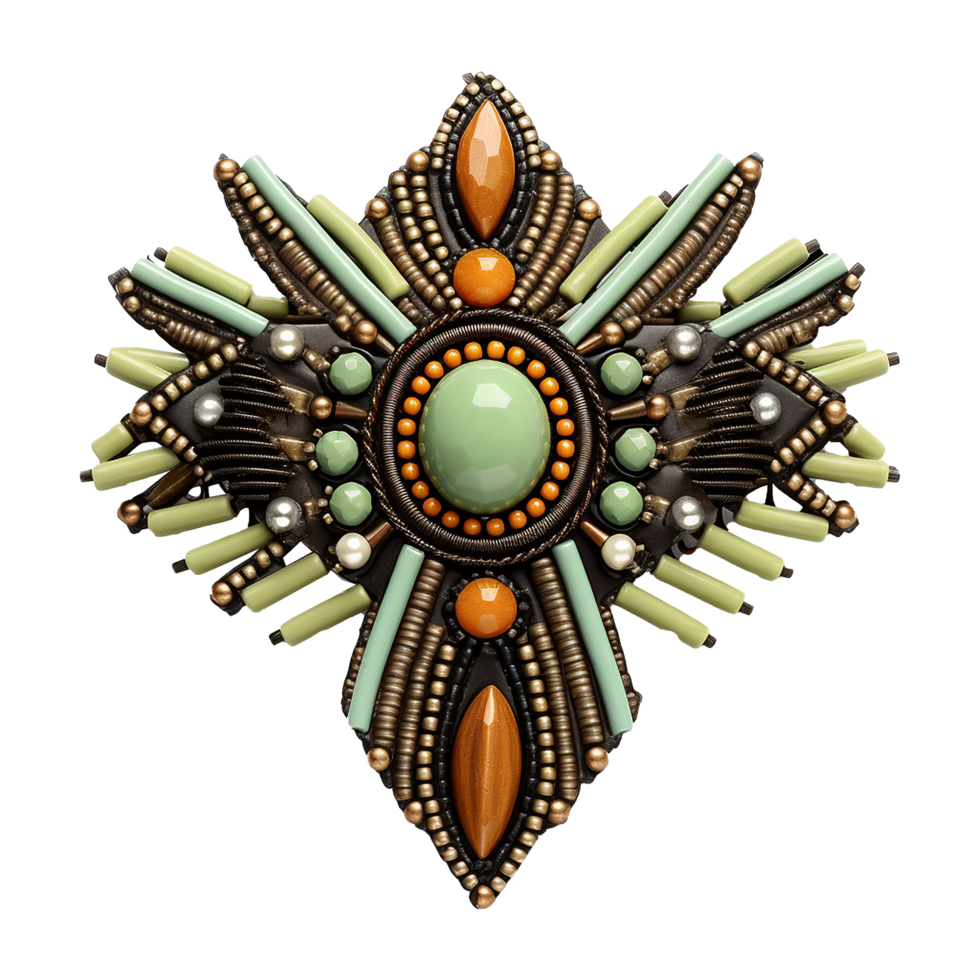 AI generated Beadwark craft isolated on transparent background png