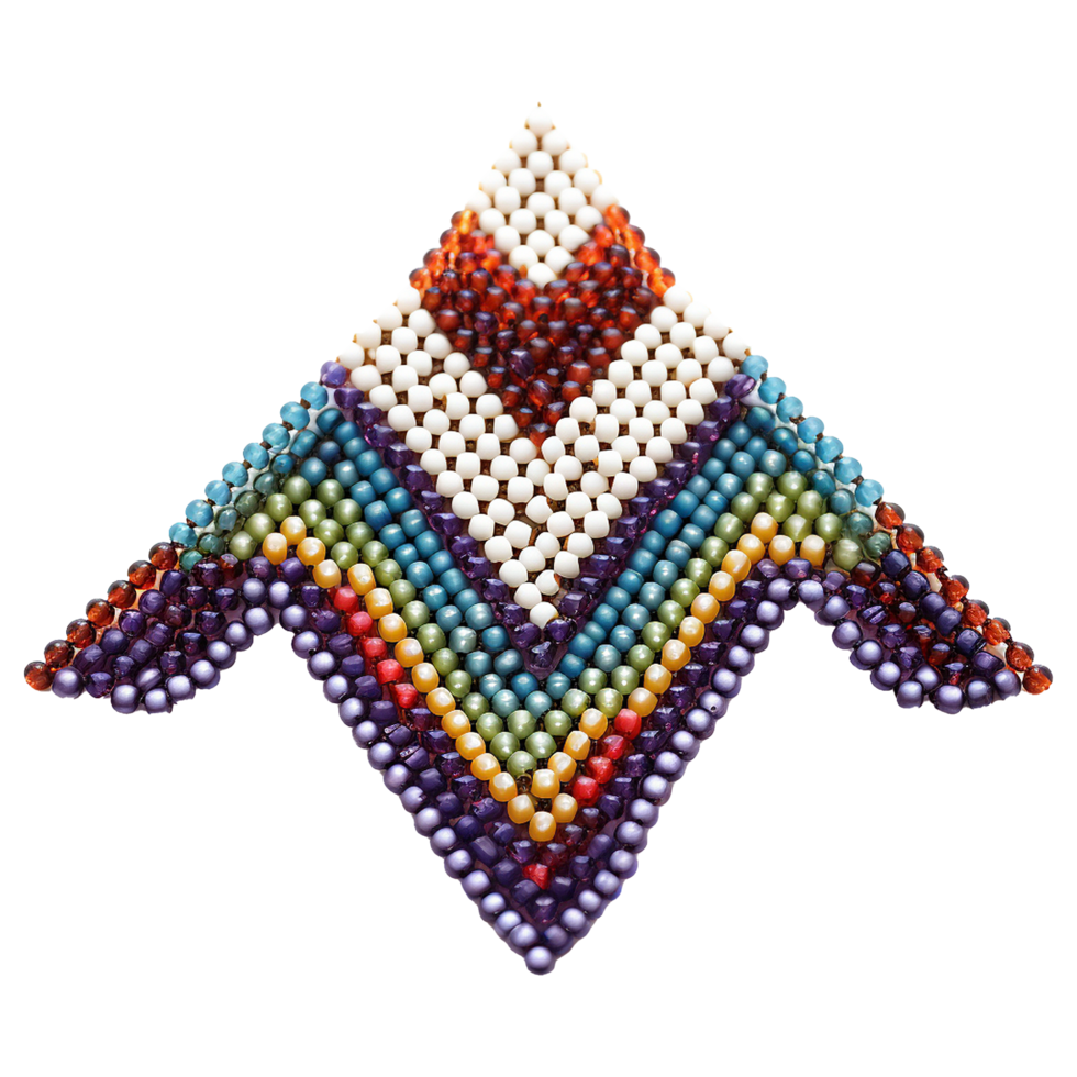 AI generated Beadwark craft isolated on transparent background png
