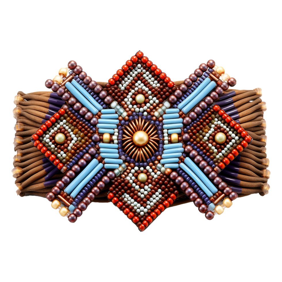 AI generated Beadwark craft isolated on transparent background png