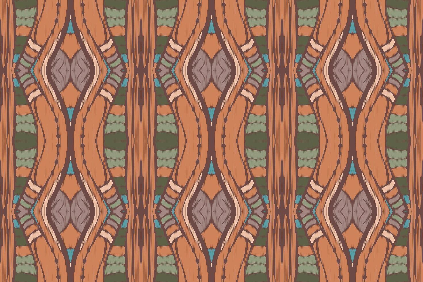 tela ikat de patrones sin fisuras estilo de bordado tradicional étnico geométrico. diseño para fondo, alfombra, estera, sarong, ropa, ilustración vectorial. vector