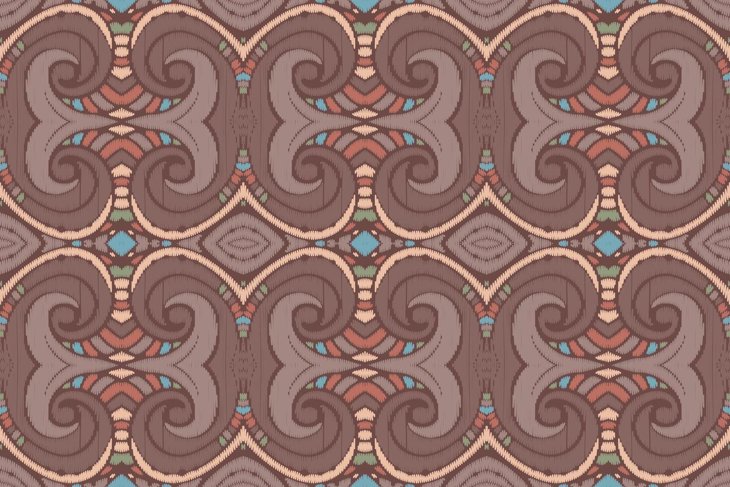 fabric ikat seamless pattern geometric ethnic traditional embroidery style.Design for background,carpet,mat,sarong,clothing,Vector illustration. vector