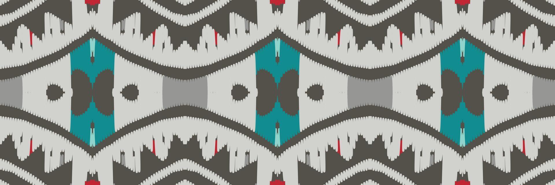 diseño de patrón étnico de bordado geométrico abstracto ikat. tela azteca alfombra mandala ornamento chevron textil decoración papel pintado. tribal boho nativo étnico pavo tradicional vector de fondo