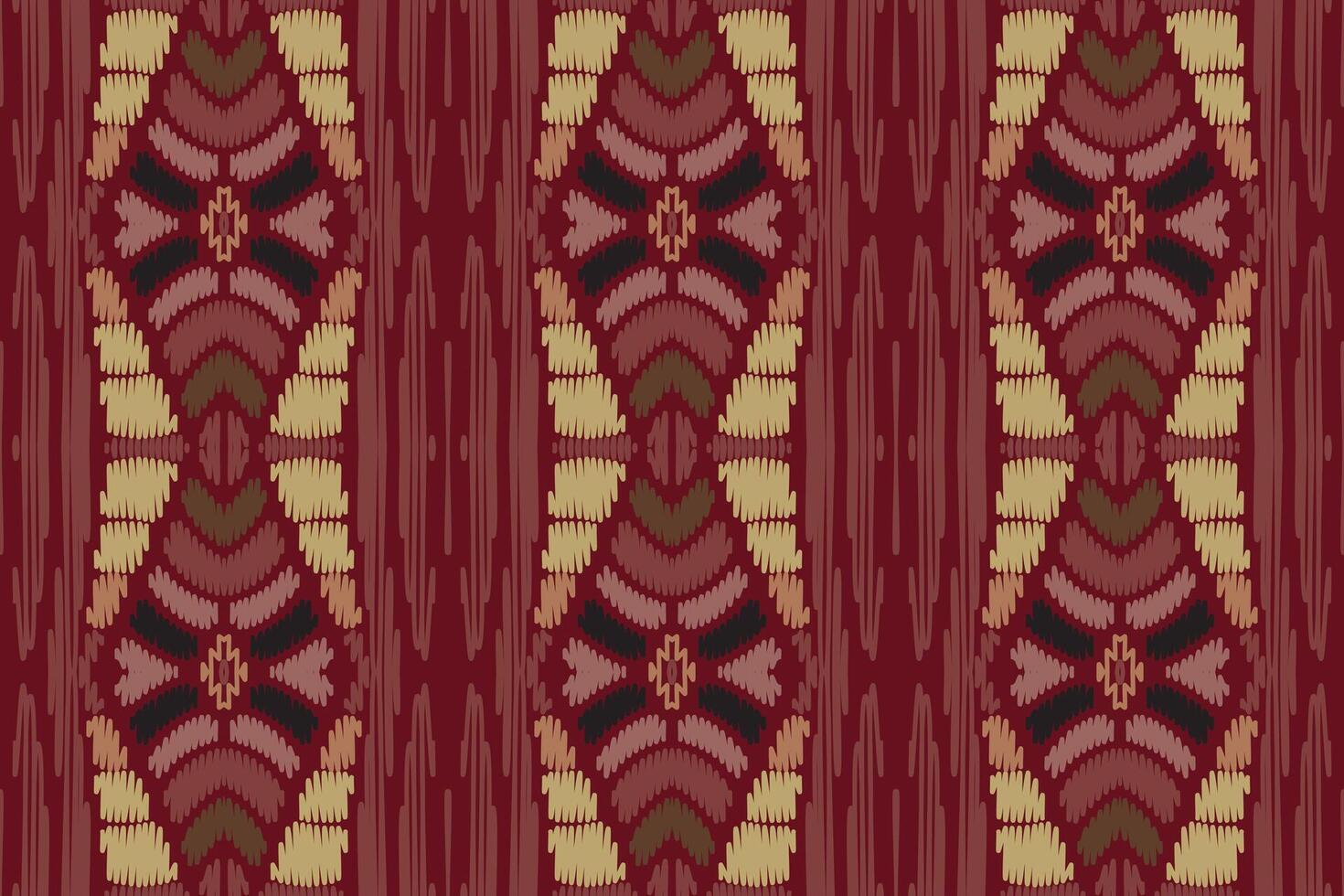 diseño de patrón étnico de bordado geométrico abstracto ikat. tela azteca alfombra mandala ornamento chevron textil decoración papel pintado. tribal boho nativo étnico pavo tradicional vector de fondo