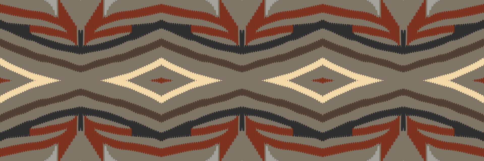 arte de patrones étnicos abstractos. patrón sin costuras ikat en tribal. diseño para fondo, papel tapiz, ilustración vectorial, tela, ropa, alfombra, bordado. vector