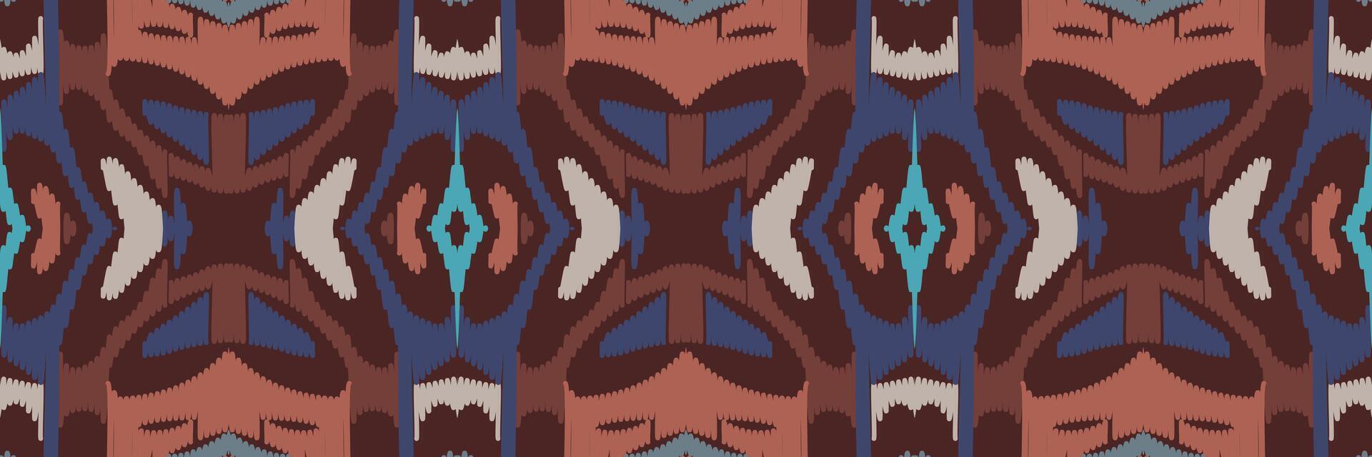 patrón ikat en tribal. geométrico étnico tradicional. estilo mexicano a rayas. diseño para fondo, papel tapiz, ilustración vectorial, tela, ropa, batik, alfombra, bordado. vector