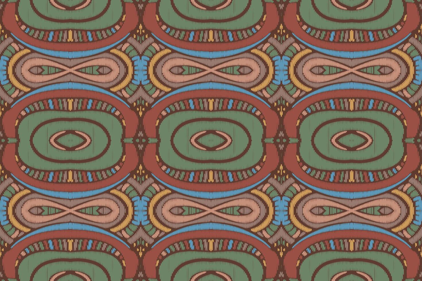 tela ikat de patrones sin fisuras estilo de bordado tradicional étnico geométrico. diseño para fondo, alfombra, estera, sarong, ropa, ilustración vectorial. vector