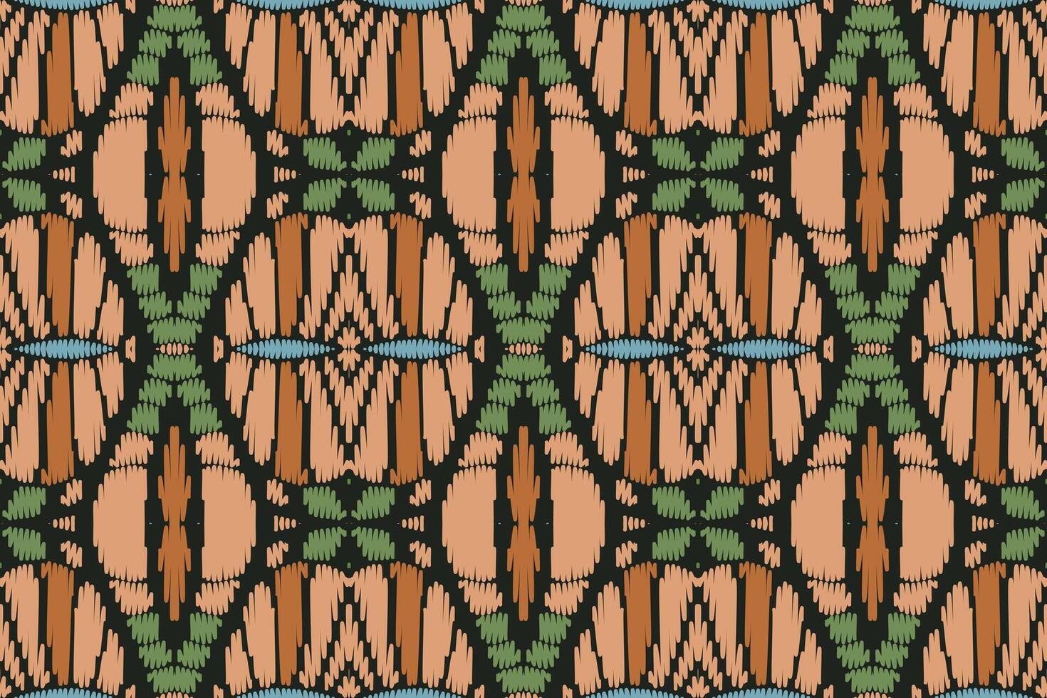 patrón étnico ikat sin costuras en tribal. diseño para fondo, papel pintado, ilustración vectorial, tela, ropa, moqueta, textil, batik, bordado. vector