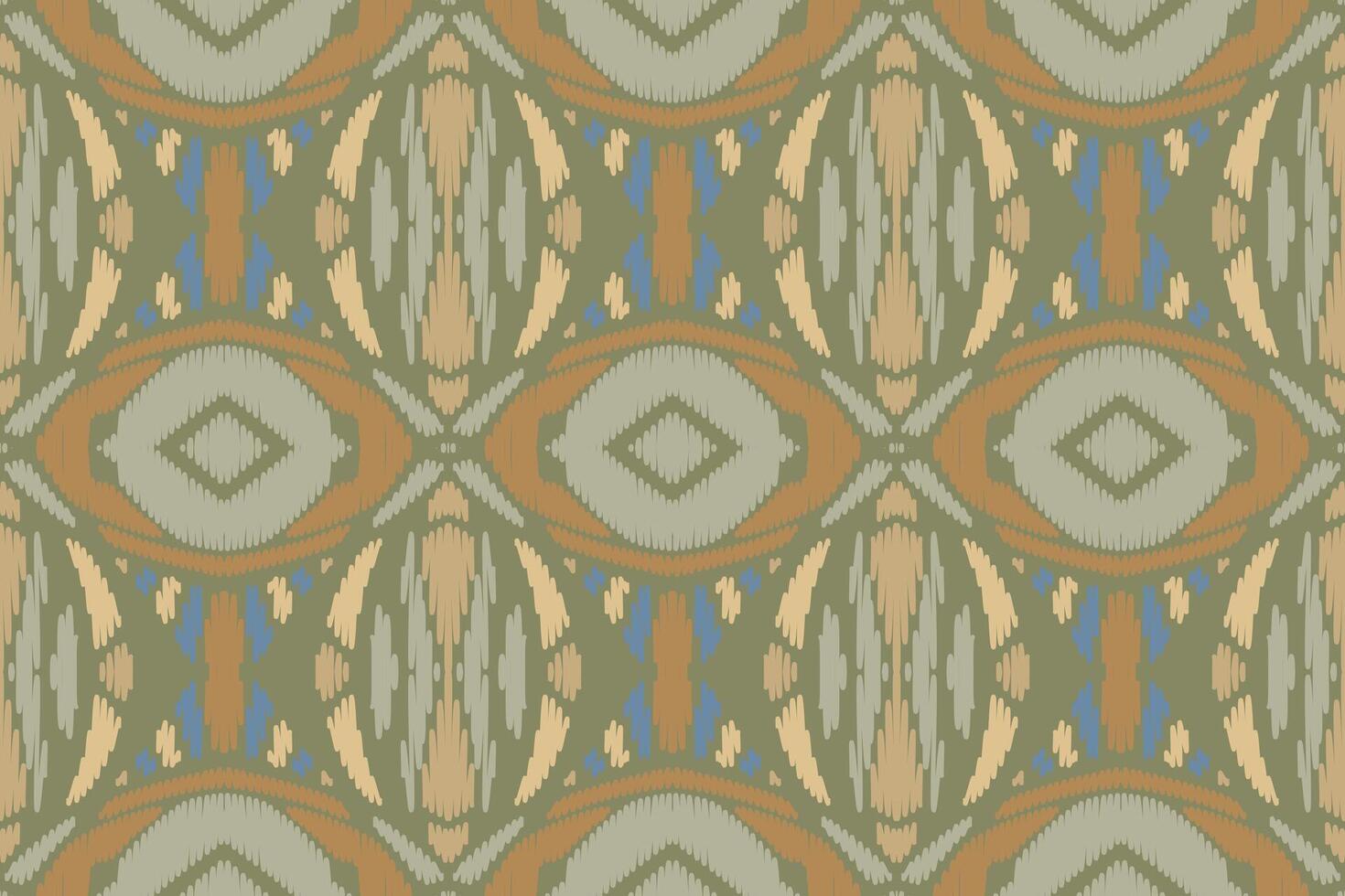 patrón étnico ikat sin costuras en tribal. diseño para fondo, papel pintado, ilustración vectorial, tela, ropa, moqueta, textil, batik, bordado. vector