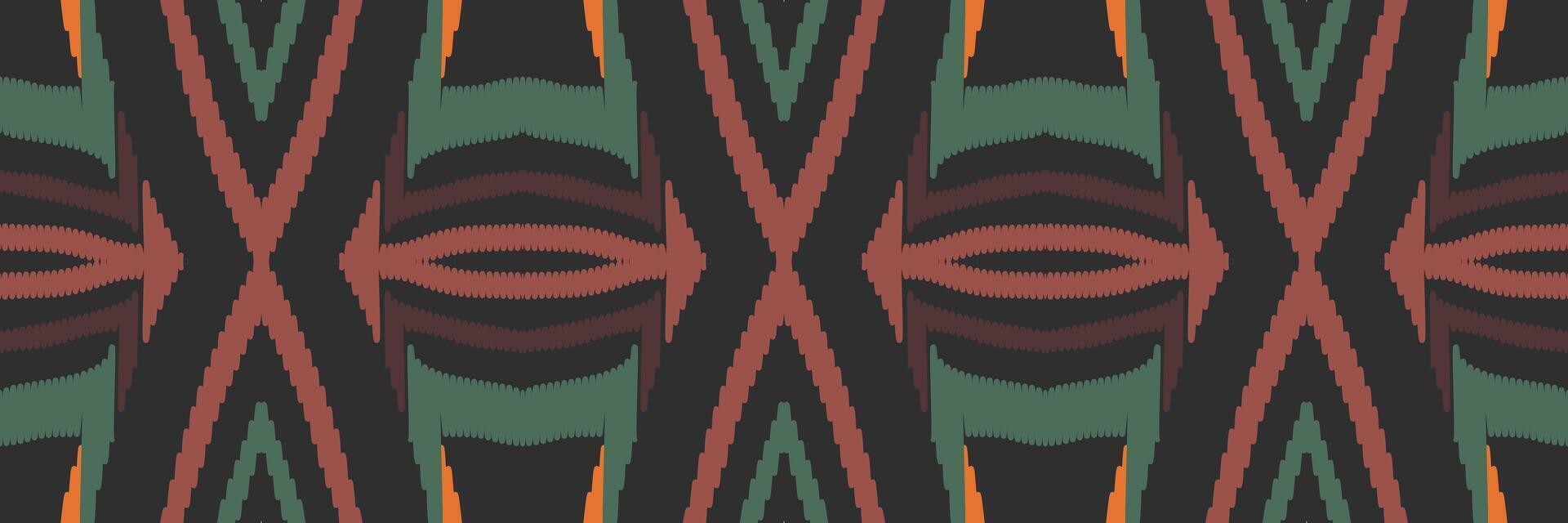 patrón étnico ikat sin costuras en tribal. diseño para fondo, papel pintado, ilustración vectorial, tela, ropa, moqueta, textil, batik, bordado. vector