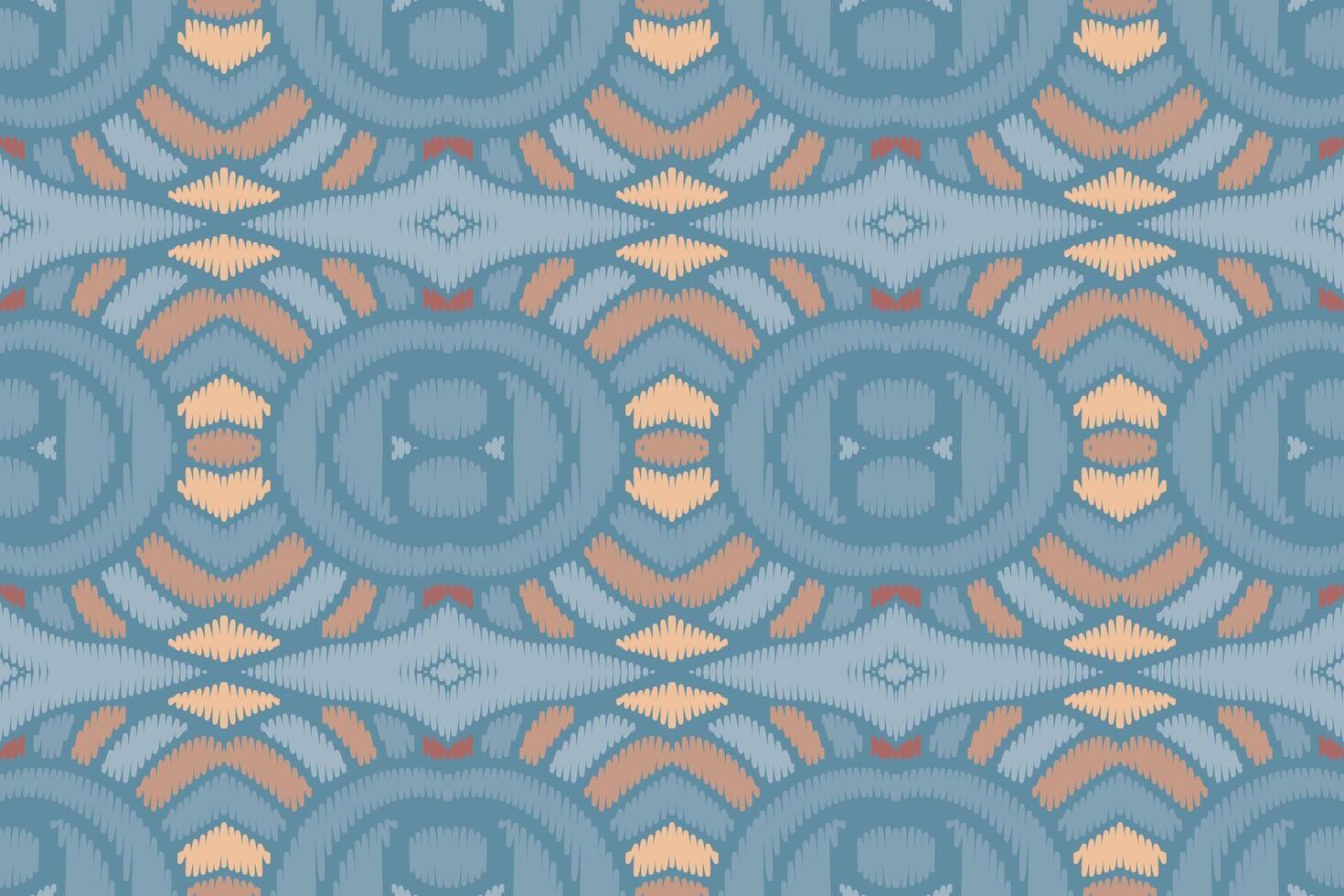 diseño de patrón étnico de bordado geométrico abstracto ikat. tela azteca alfombra mandala ornamento chevron textil decoración papel pintado. tribal boho nativo étnico pavo tradicional vector de fondo