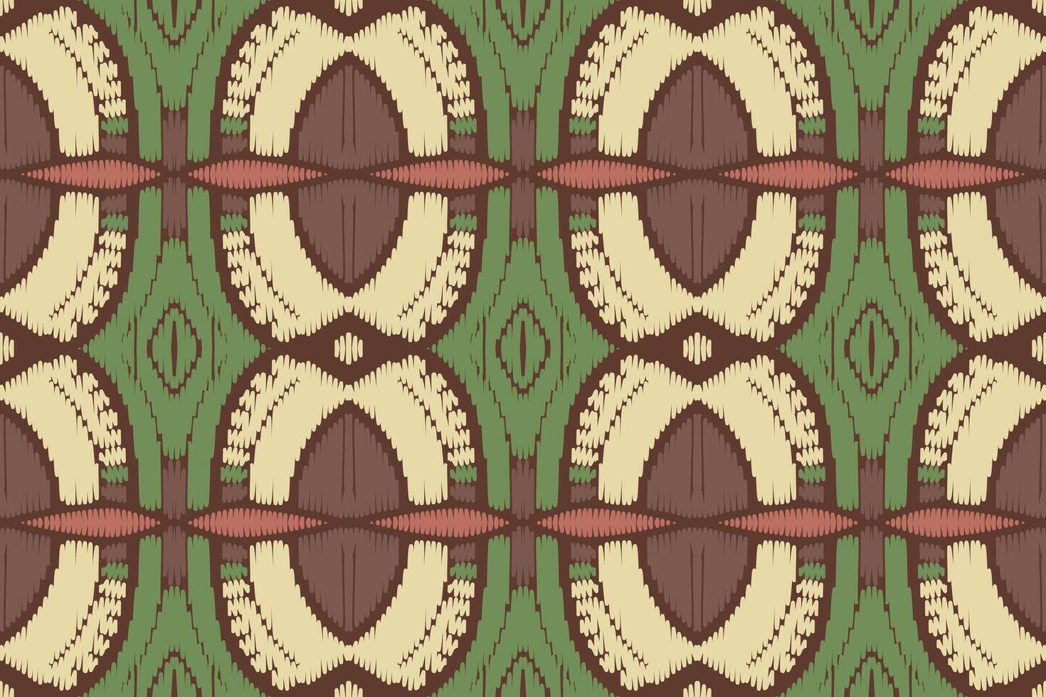 diseño de patrón étnico de bordado geométrico abstracto ikat. tela azteca alfombra mandala ornamento chevron textil decoración papel pintado. tribal boho nativo étnico pavo tradicional vector de fondo