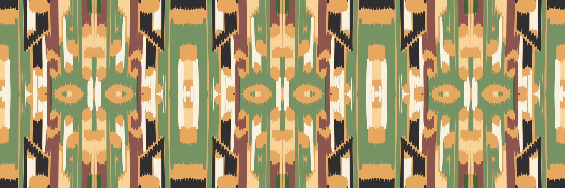 Ikat abstract geometric embroidery ethnic pattern design. Aztec fabric carpet mandala ornament chevron textile decoration wallpaper. Tribal boho native ethnic turkey traditional vector background