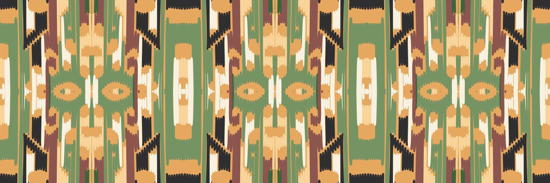 Ikat abstract geometric embroidery ethnic pattern design. Aztec fabric carpet mandala ornament chevron textile decoration wallpaper. Tribal boho native ethnic turkey traditional vector background