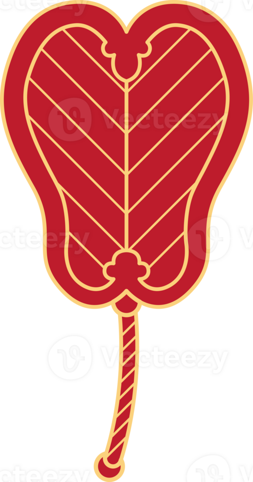 Folding Hand fan asian style, semicircular shape, illustration and decoration, flat design, 2D front view. png