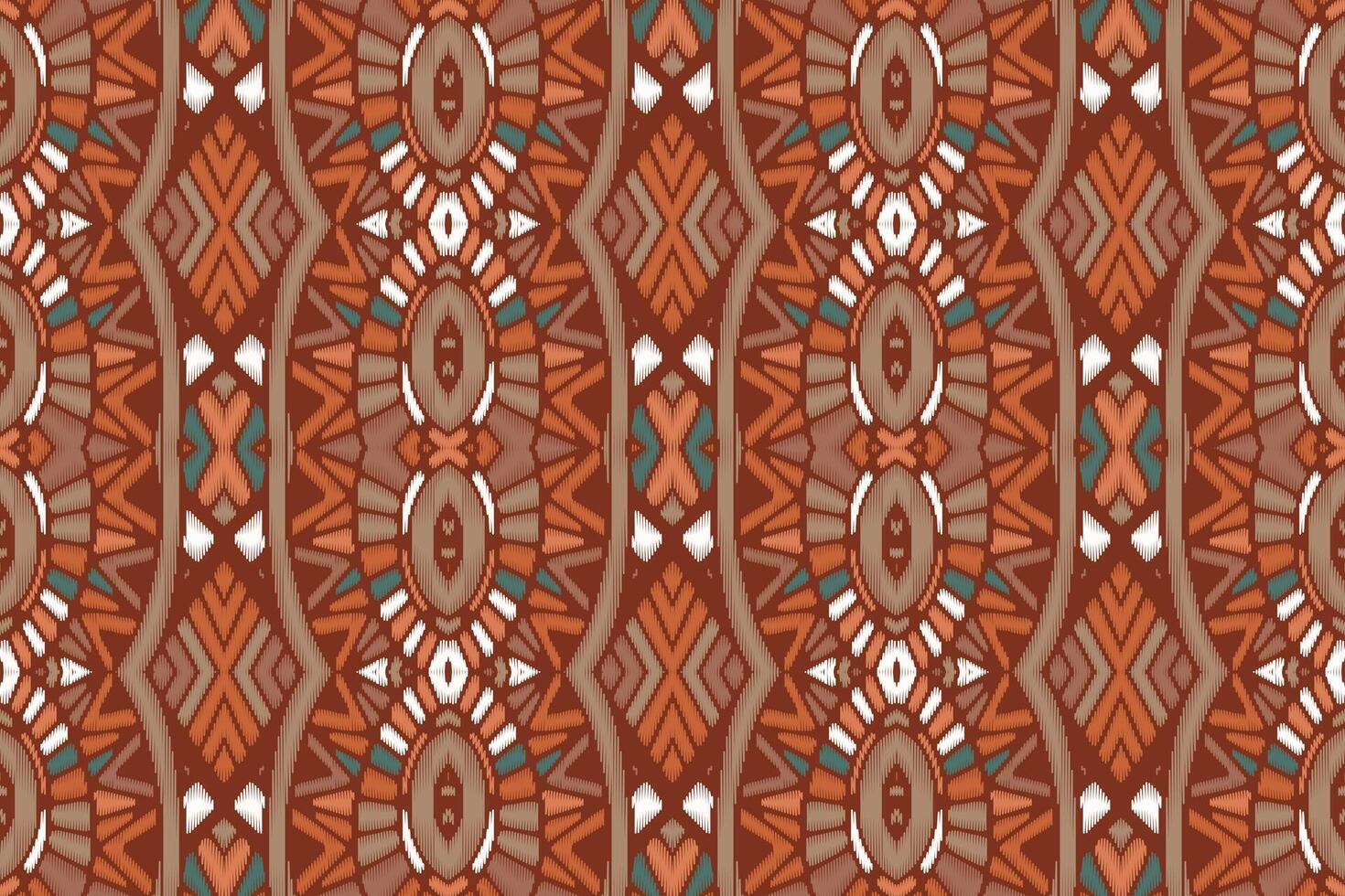 tela ikat de patrones sin fisuras estilo de bordado tradicional étnico geométrico. diseño para fondo, alfombra, estera, sarong, ropa, ilustración vectorial. vector