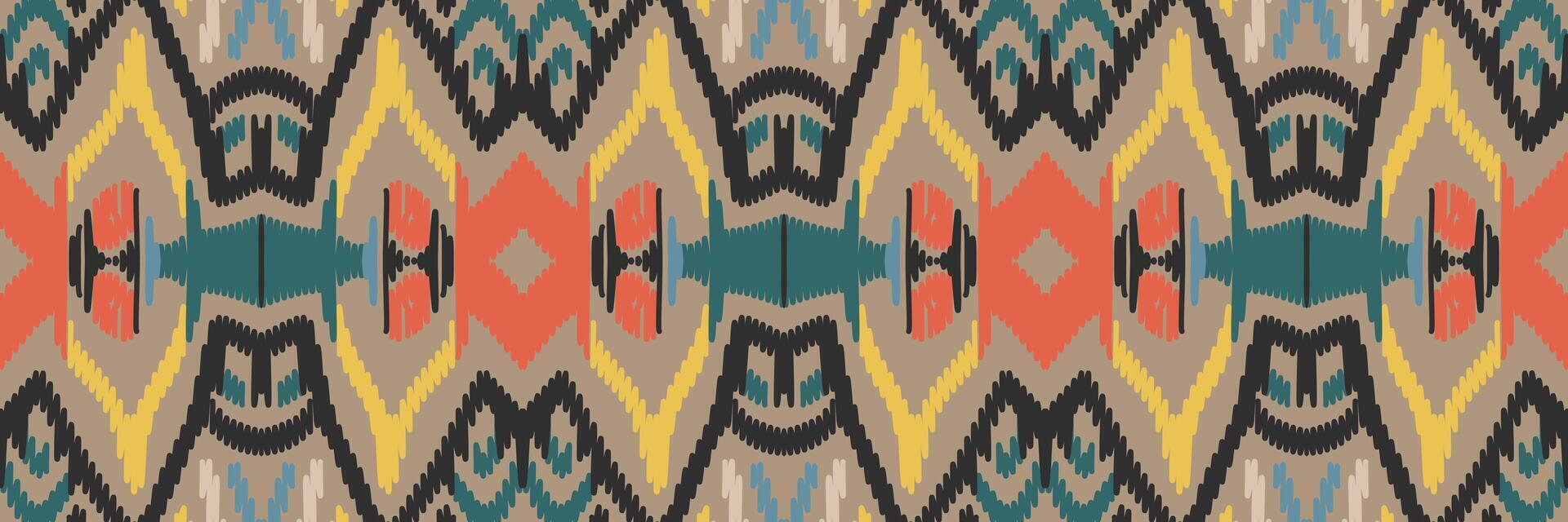 Ikat pattern in tribal. Geometric ethnic traditional. Mexican striped style. Design for background, wallpaper, vector illustration, fabric, clothing, batik, carpet, embroidery.