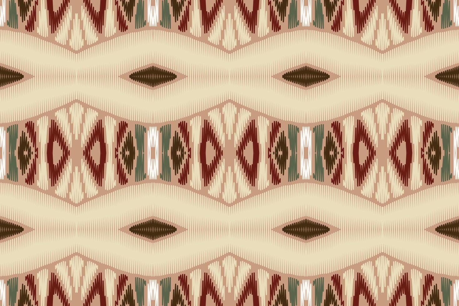 fabric ikat seamless pattern geometric ethnic traditional embroidery style.Design for background,carpet,mat,sarong,clothing,Vector illustration. vector