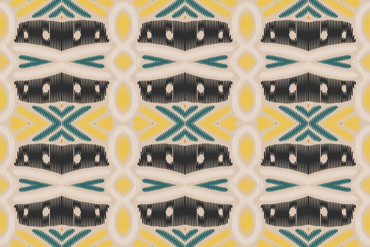 fabric ikat seamless pattern geometric ethnic traditional embroidery style.Design for background,carpet,mat,sarong,clothing,Vector illustration. vector