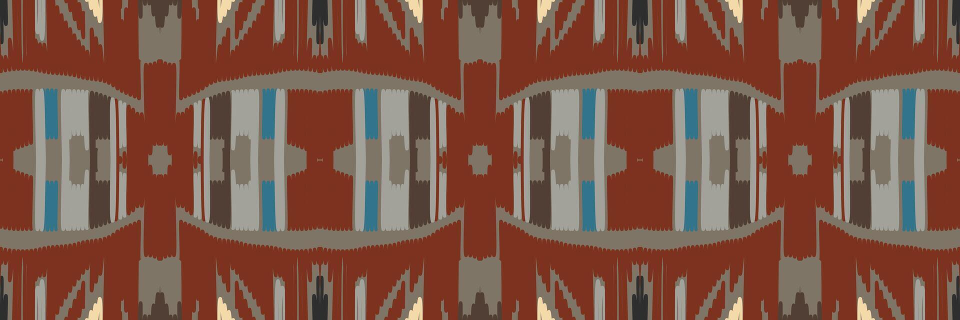 Ikat abstract geometric embroidery ethnic pattern design. Aztec fabric carpet mandala ornament chevron textile decoration wallpaper. Tribal boho native ethnic turkey traditional vector background
