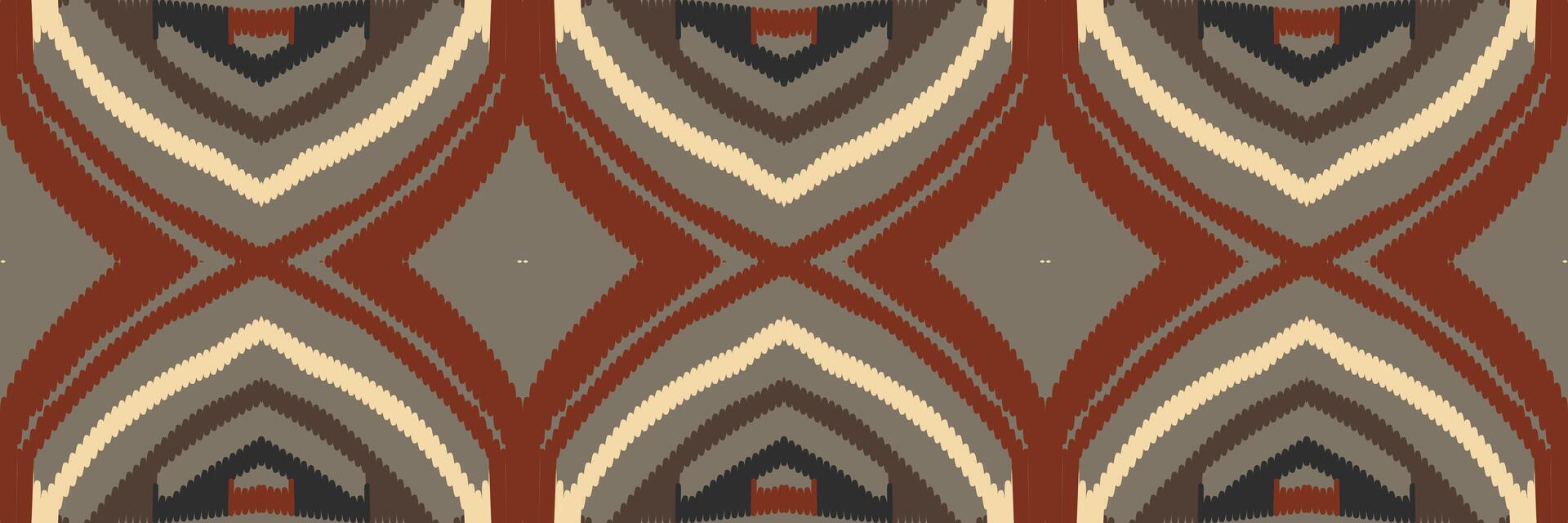 arte de patrones étnicos abstractos. patrón sin costuras ikat en tribal. diseño para fondo, papel tapiz, ilustración vectorial, tela, ropa, alfombra, bordado. vector