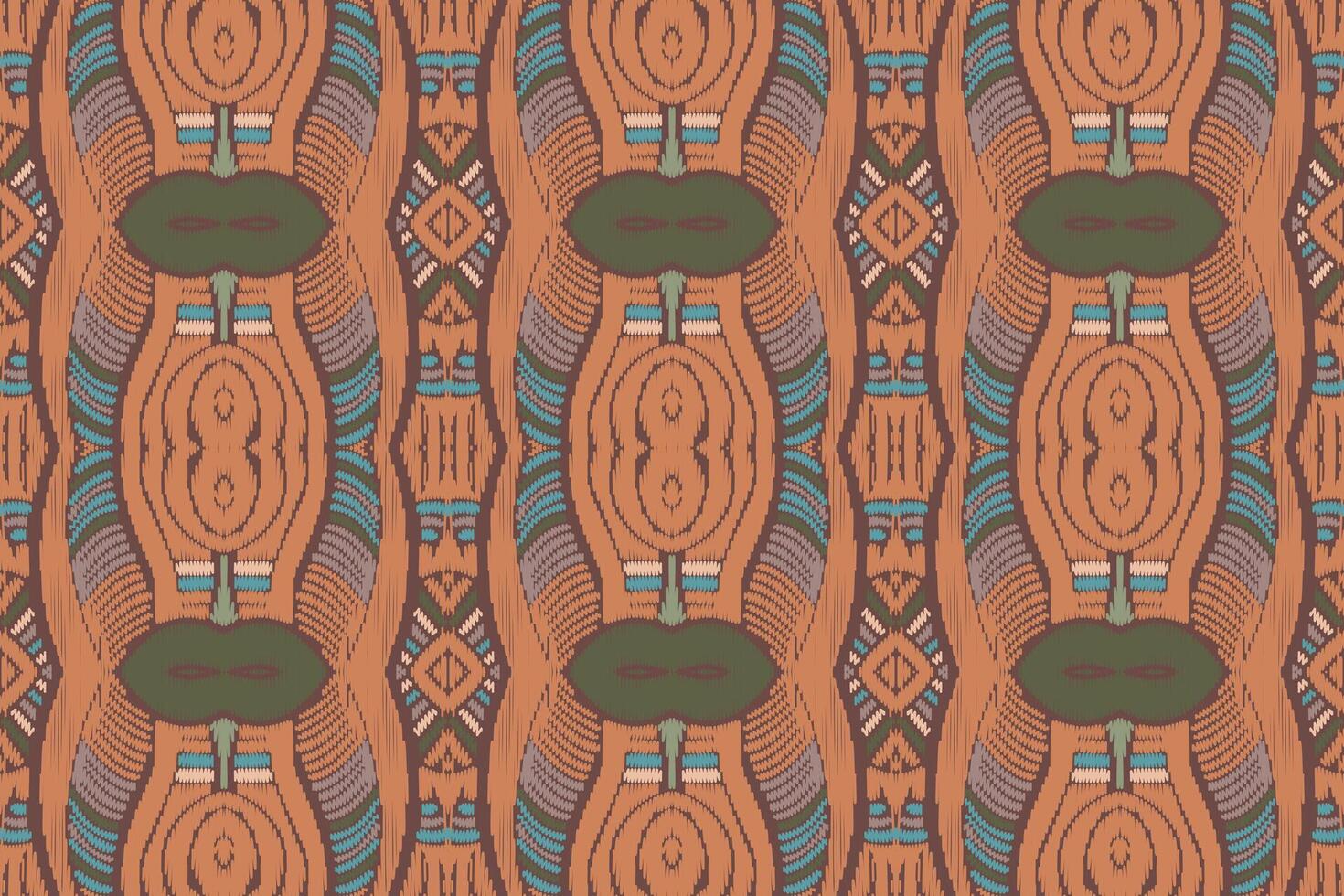 tela ikat de patrones sin fisuras estilo de bordado tradicional étnico geométrico. diseño para fondo, alfombra, estera, sarong, ropa, ilustración vectorial. vector