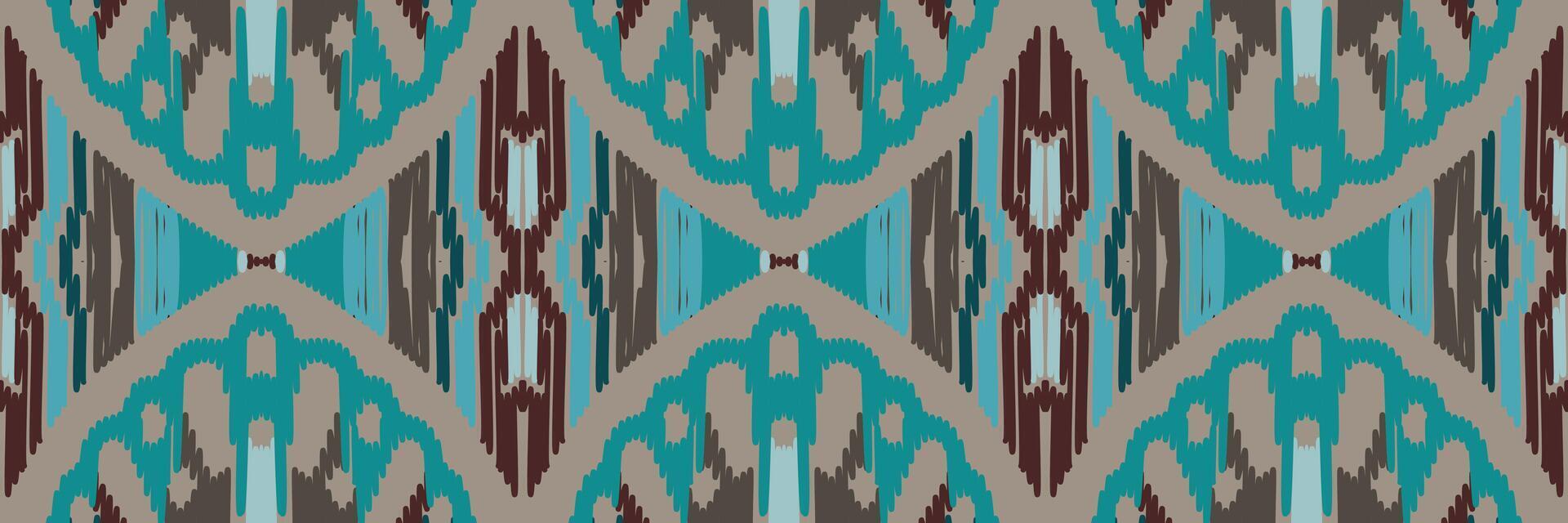 Ikat abstract geometric embroidery ethnic pattern design. Aztec fabric carpet mandala ornament chevron textile decoration wallpaper. Tribal boho native ethnic turkey traditional vector background