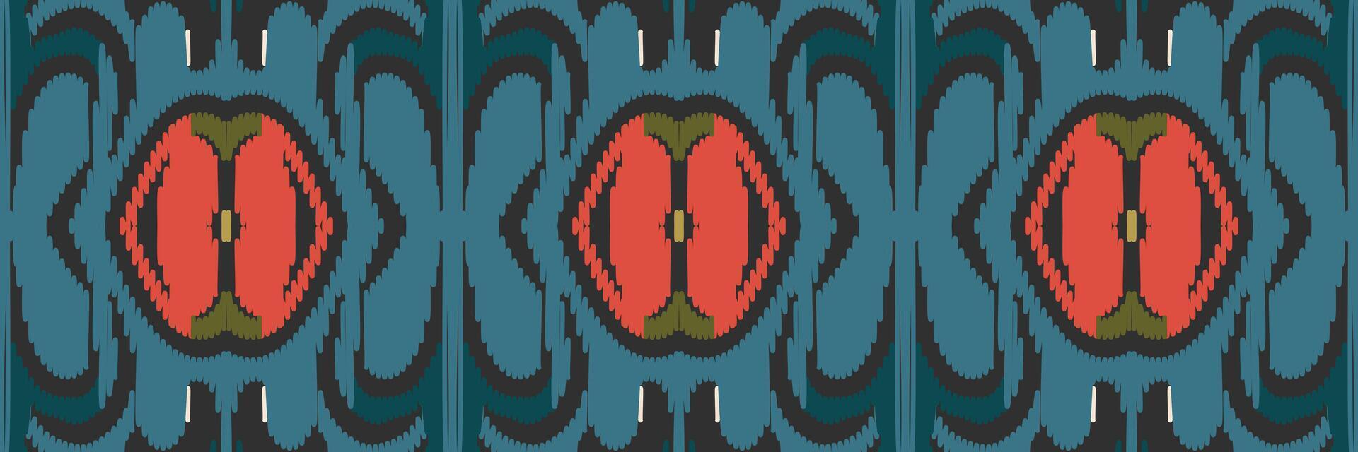 Ikat abstract geometric embroidery ethnic pattern design. Aztec fabric carpet mandala ornament chevron textile decoration wallpaper. Tribal boho native ethnic turkey traditional vector background