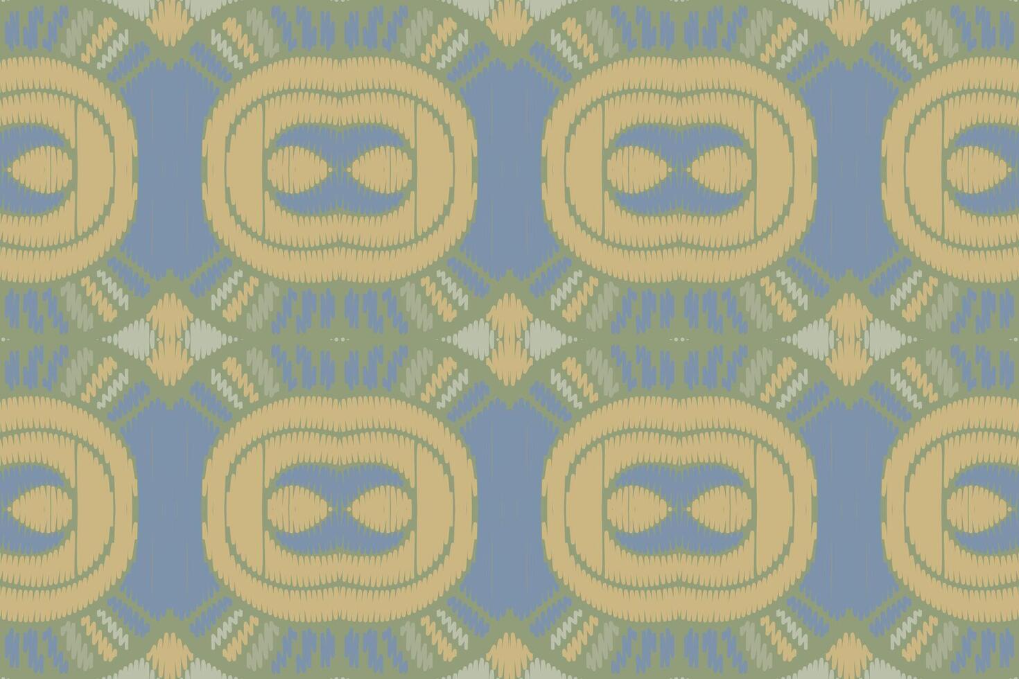 patrón étnico ikat sin costuras en tribal. diseño para fondo, papel pintado, ilustración vectorial, tela, ropa, moqueta, textil, batik, bordado. vector