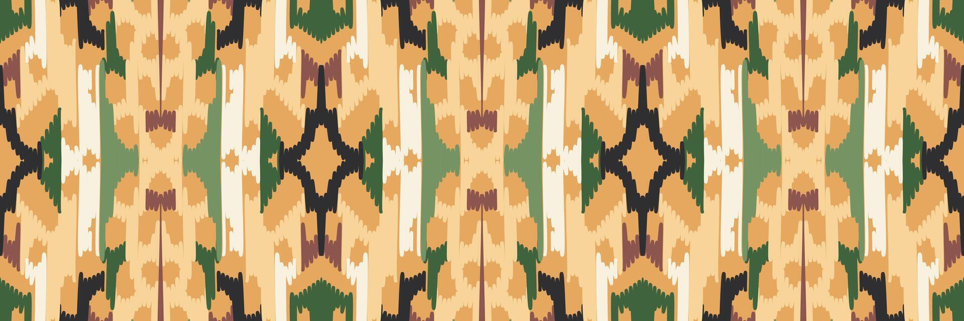Ikat abstract geometric embroidery ethnic pattern design. Aztec fabric carpet mandala ornament chevron textile decoration wallpaper. Tribal boho native ethnic turkey traditional vector background