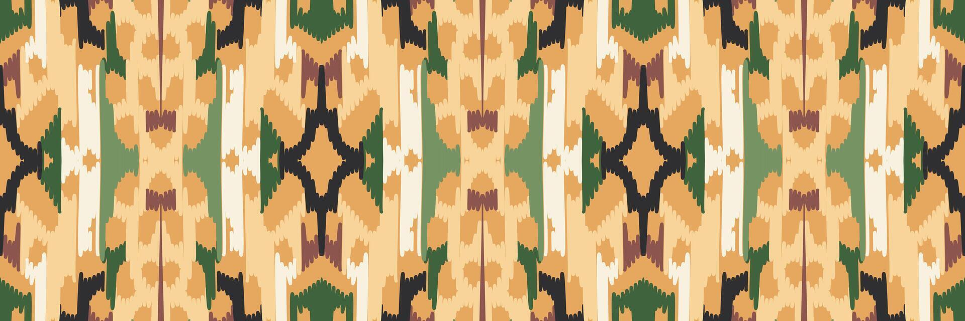 Ikat abstract geometric embroidery ethnic pattern design. Aztec fabric carpet mandala ornament chevron textile decoration wallpaper. Tribal boho native ethnic turkey traditional vector background