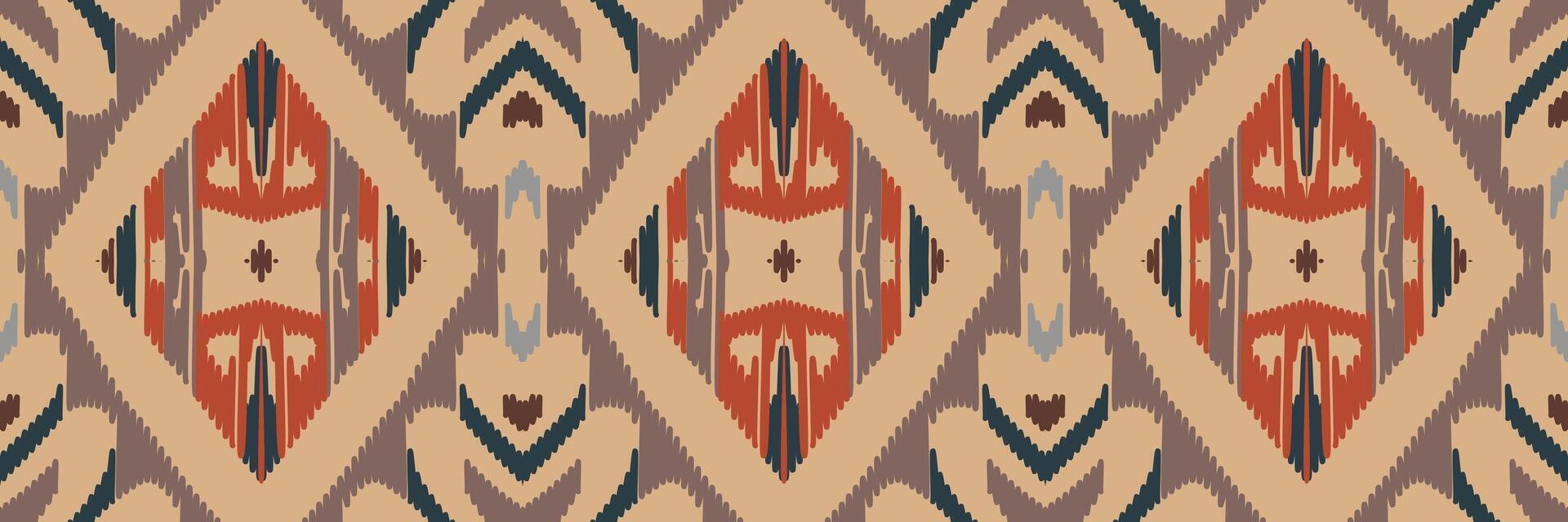 Ethnic ikat seamless pattern in tribal. Design for background, wallpaper, vector illustration, fabric, clothing, carpet, textile, batik, embroidery.