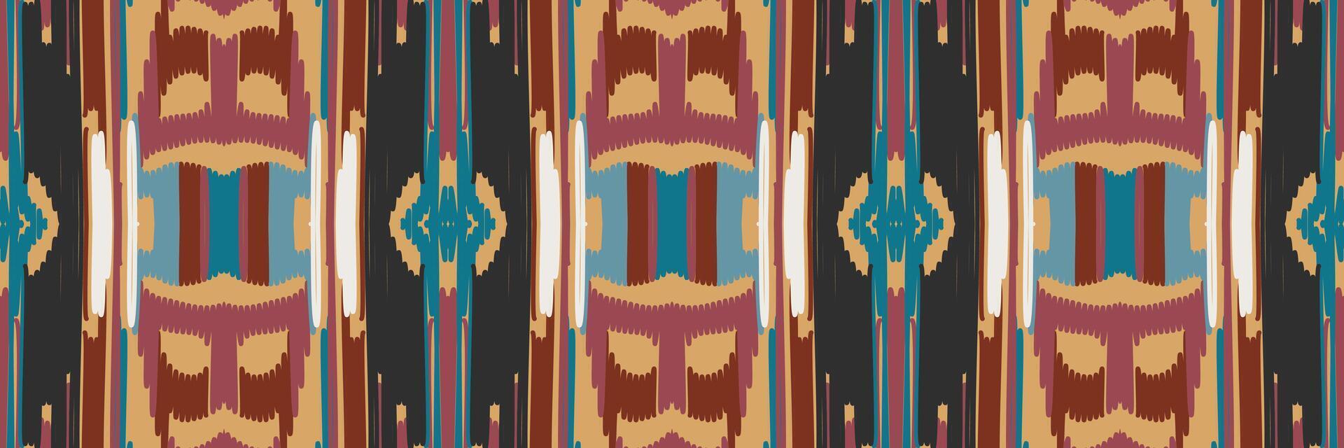 patrón ikat en tribal. geométrico étnico tradicional. estilo mexicano a rayas. diseño para fondo, papel tapiz, ilustración vectorial, tela, ropa, batik, alfombra, bordado. vector