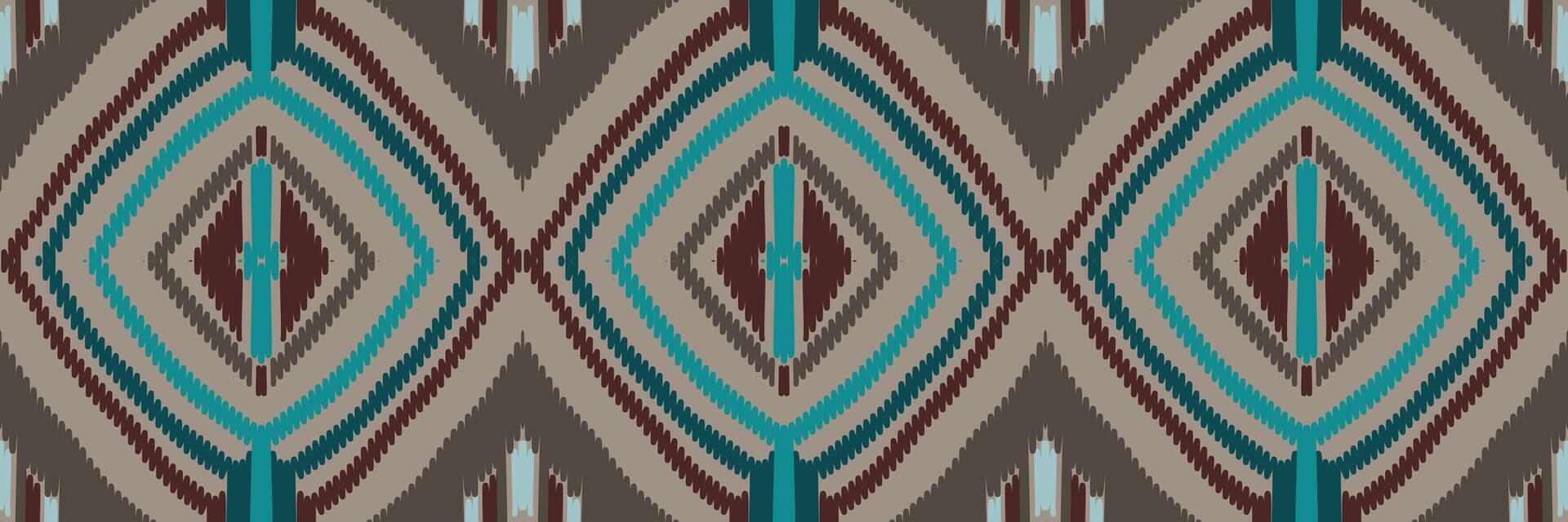 Ikat abstract geometric embroidery ethnic pattern design. Aztec fabric carpet mandala ornament chevron textile decoration wallpaper. Tribal boho native ethnic turkey traditional vector background