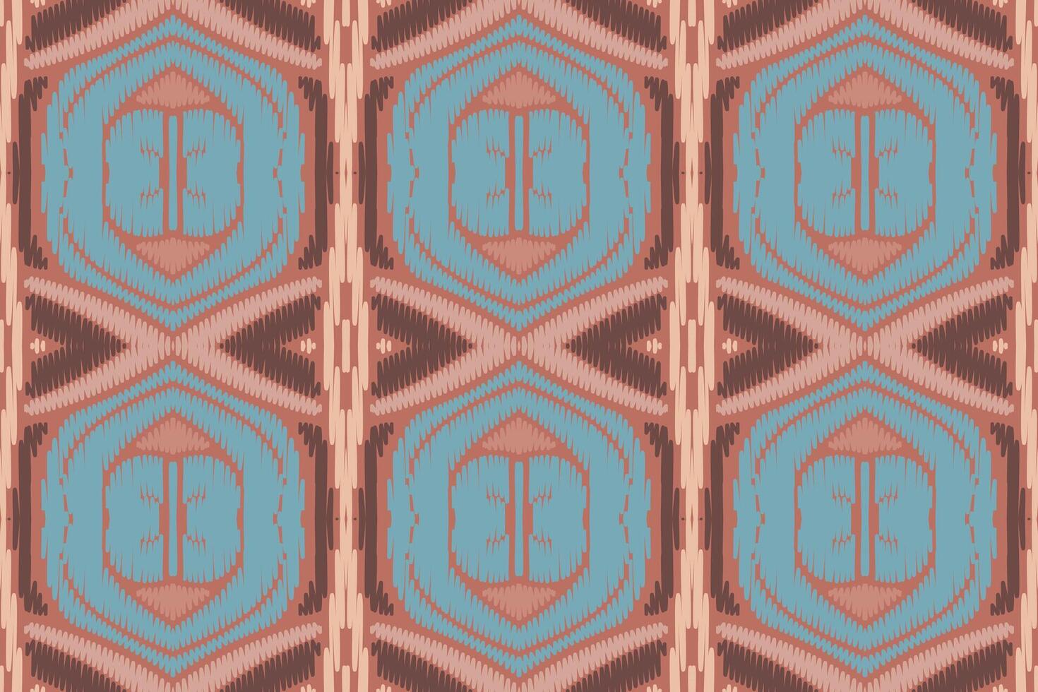 diseño de patrón étnico de bordado geométrico abstracto ikat. tela azteca alfombra mandala ornamento chevron textil decoración papel pintado. tribal boho nativo étnico pavo tradicional vector de fondo