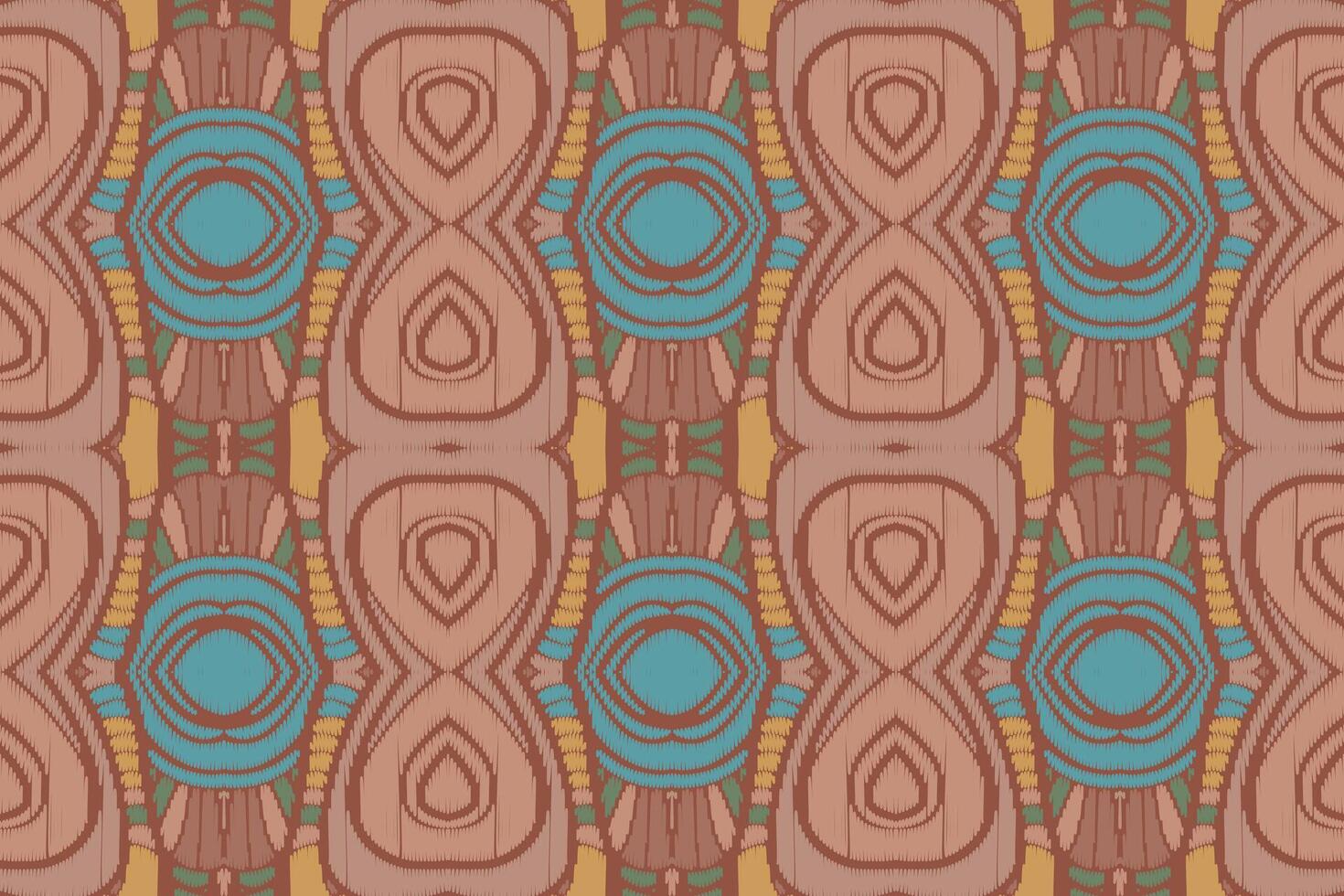 tela ikat de patrones sin fisuras estilo de bordado tradicional étnico geométrico. diseño para fondo, alfombra, estera, sarong, ropa, ilustración vectorial. vector