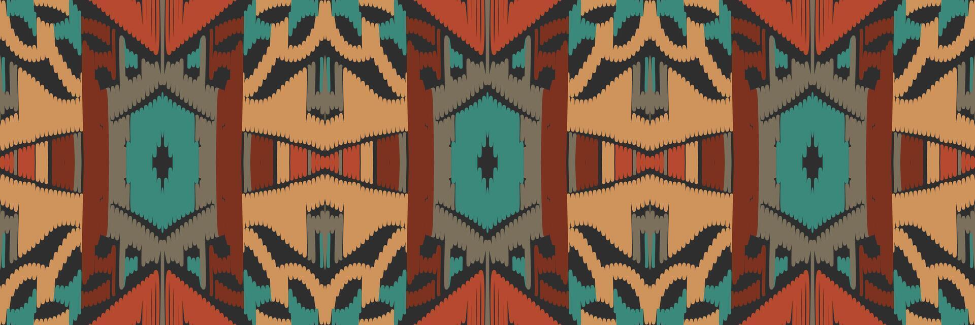 patrón ikat en tribal. geométrico étnico tradicional. estilo mexicano a rayas. diseño para fondo, papel tapiz, ilustración vectorial, tela, ropa, batik, alfombra, bordado. vector