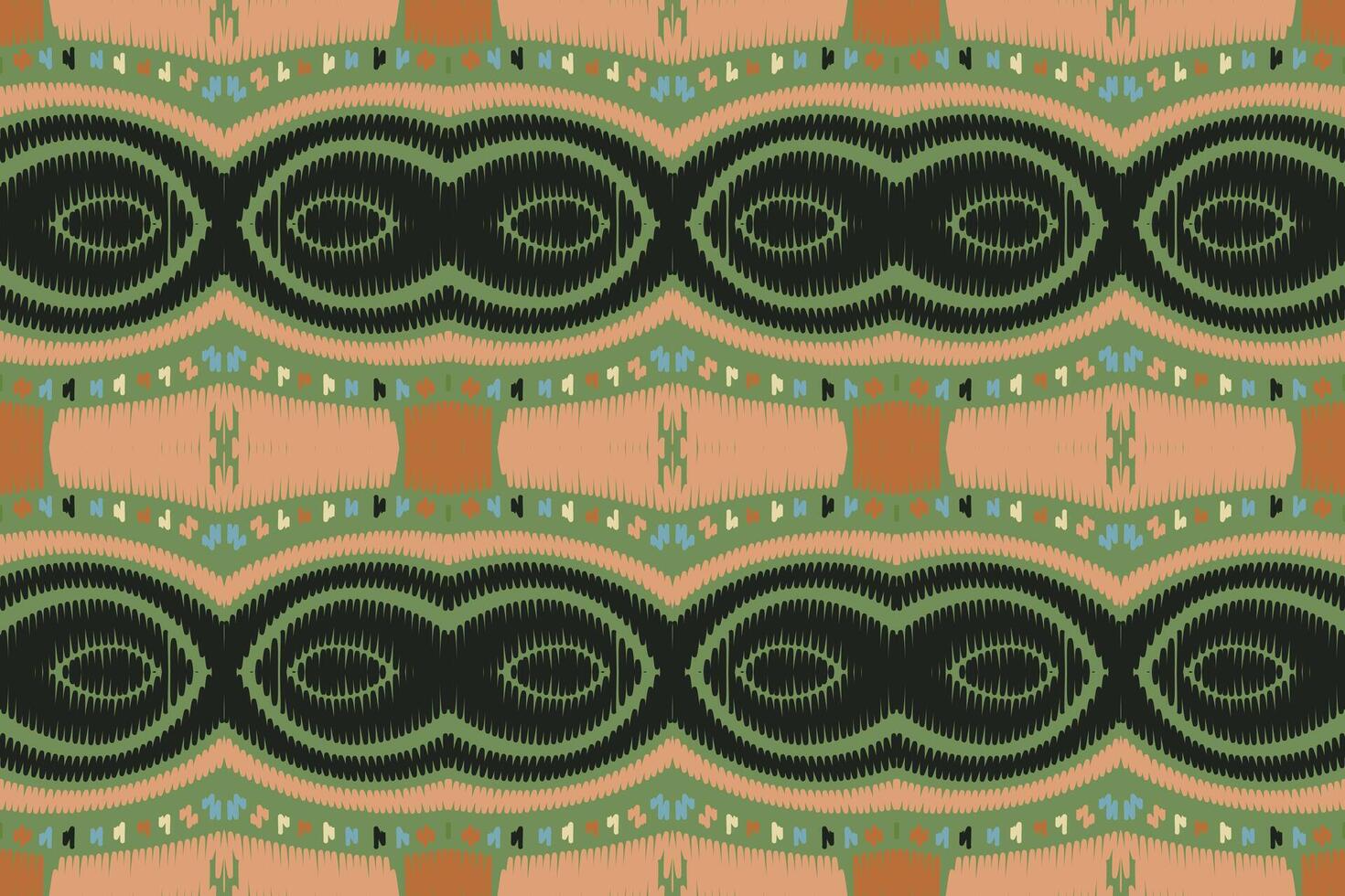 patrón étnico ikat sin costuras en tribal. diseño para fondo, papel pintado, ilustración vectorial, tela, ropa, moqueta, textil, batik, bordado. vector