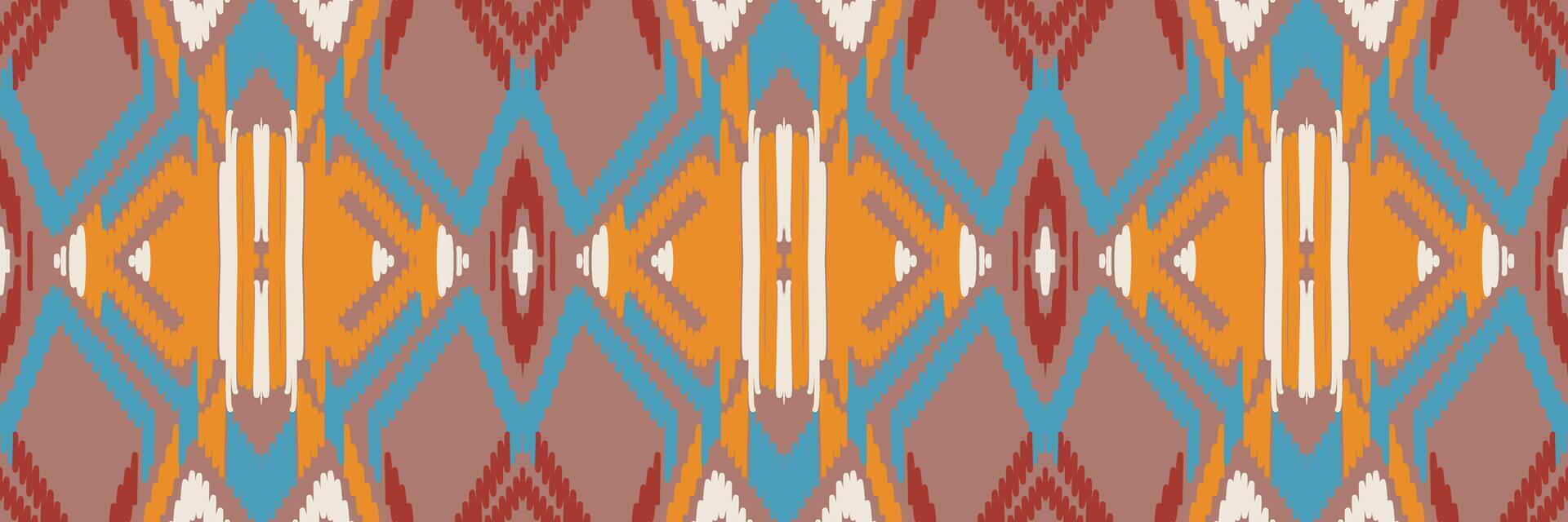 Ethnic ikat seamless pattern in tribal. Design for background, wallpaper, vector illustration, fabric, clothing, carpet, textile, batik, embroidery.