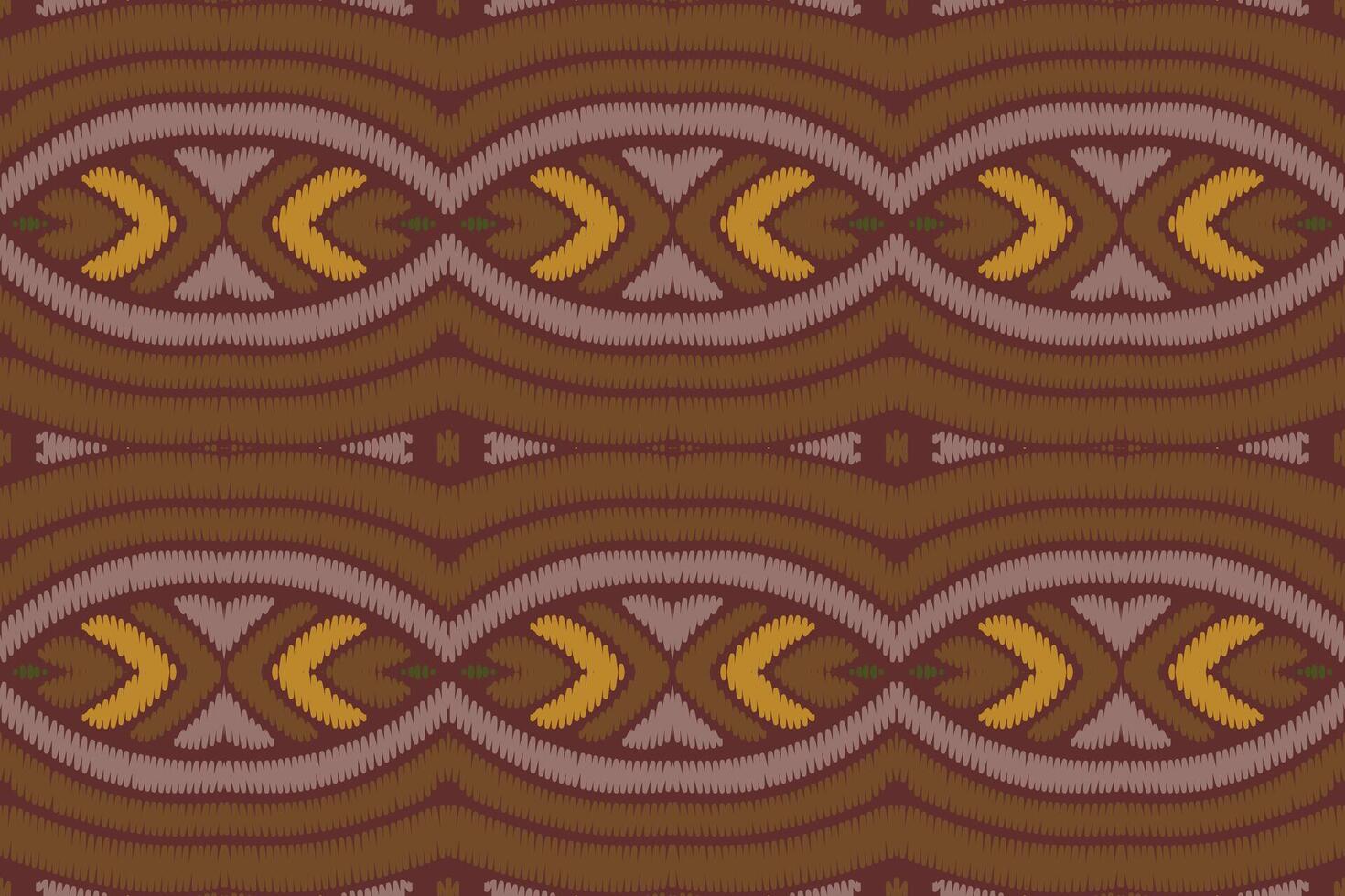 Ikat abstract geometric embroidery ethnic pattern design. Aztec fabric carpet mandala ornament chevron textile decoration wallpaper. Tribal boho native ethnic turkey traditional vector background