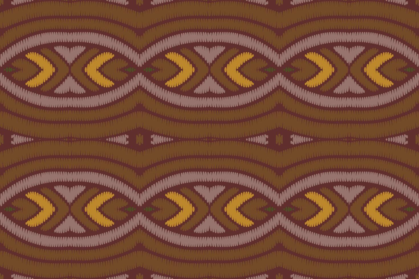 diseño de patrón étnico de bordado geométrico abstracto ikat. tela azteca alfombra mandala ornamento chevron textil decoración papel pintado. tribal boho nativo étnico pavo tradicional vector de fondo