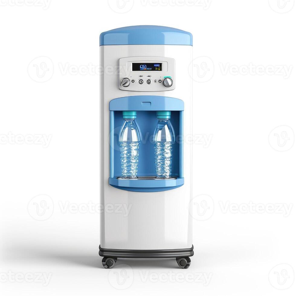 AI generated Office water cooler isolated on a white background, essential for hydration in workplaces, Ai Generated. photo